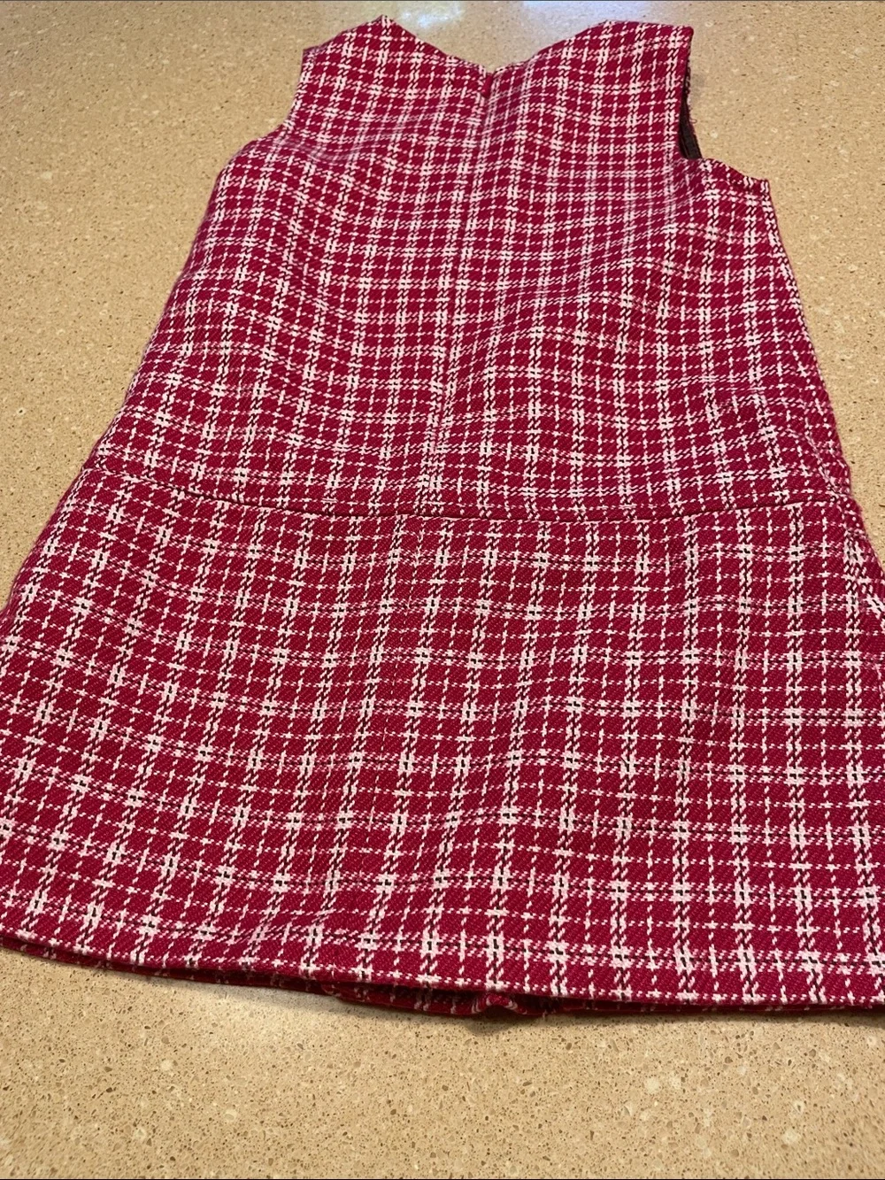 Talbots Kids Pink & White Tweed A-Line Dress